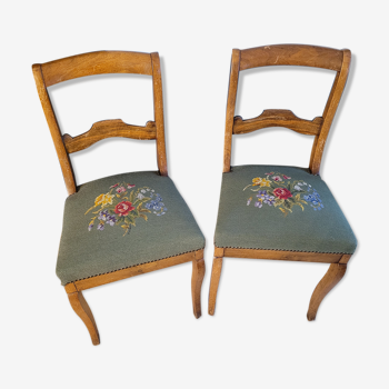 Canvas upholstered chairs