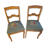 Canvas upholstered chairs