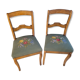 Canvas upholstered chairs