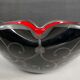 Vintage glass and silver catchall.