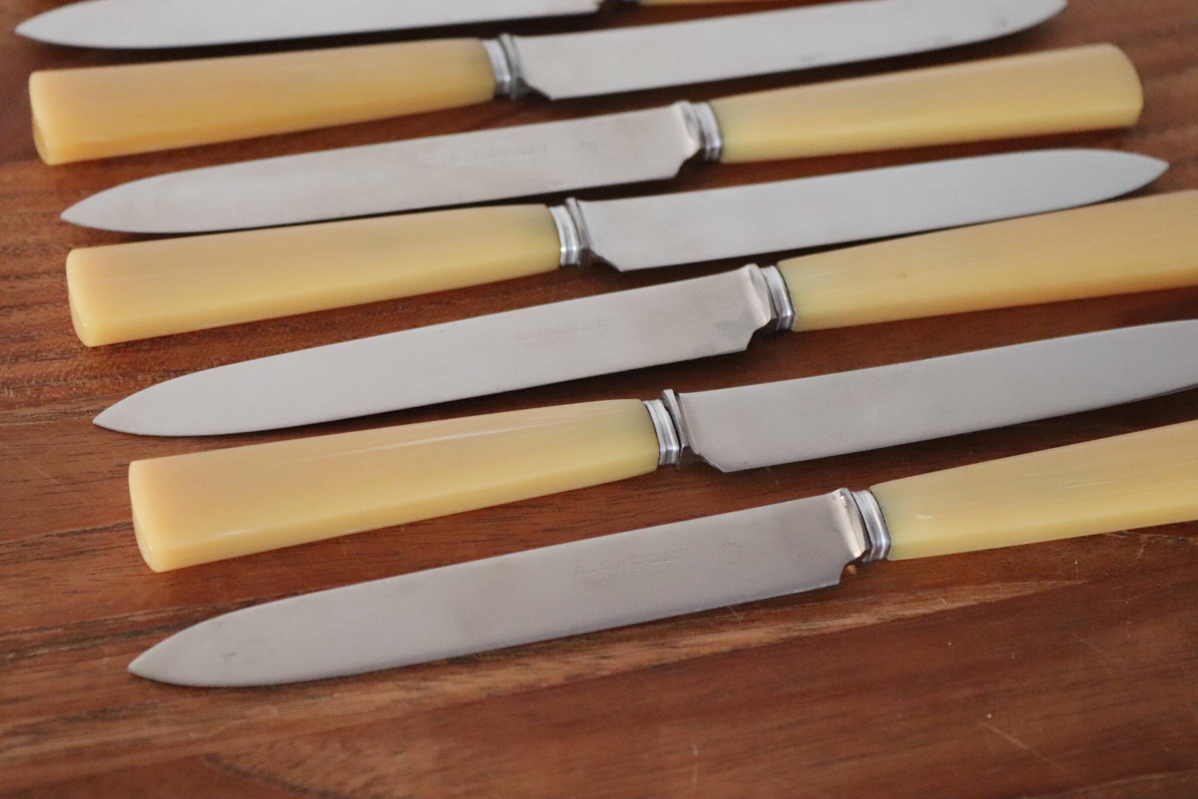 Box of 24 A. Gaudin Marseille knives