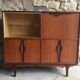 Scandinavian teak buffet with showcase and secretary - 1960
