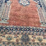 Tapis ancien persan Tabriz en soie très fin 135x160 cm