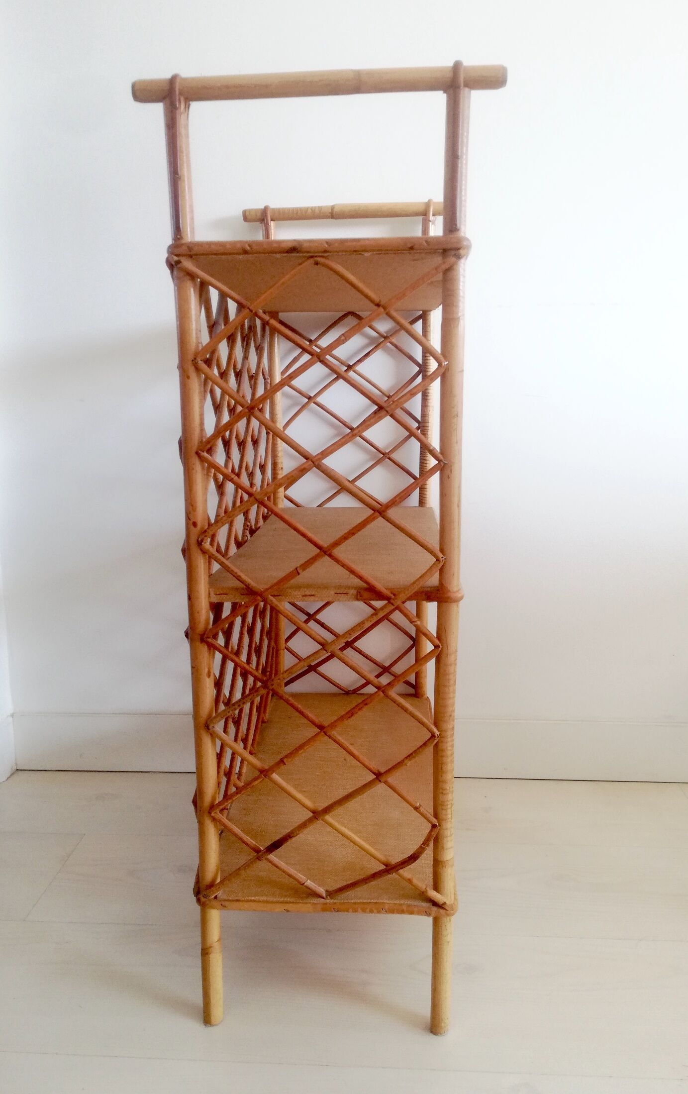 Vintage rattan shelf