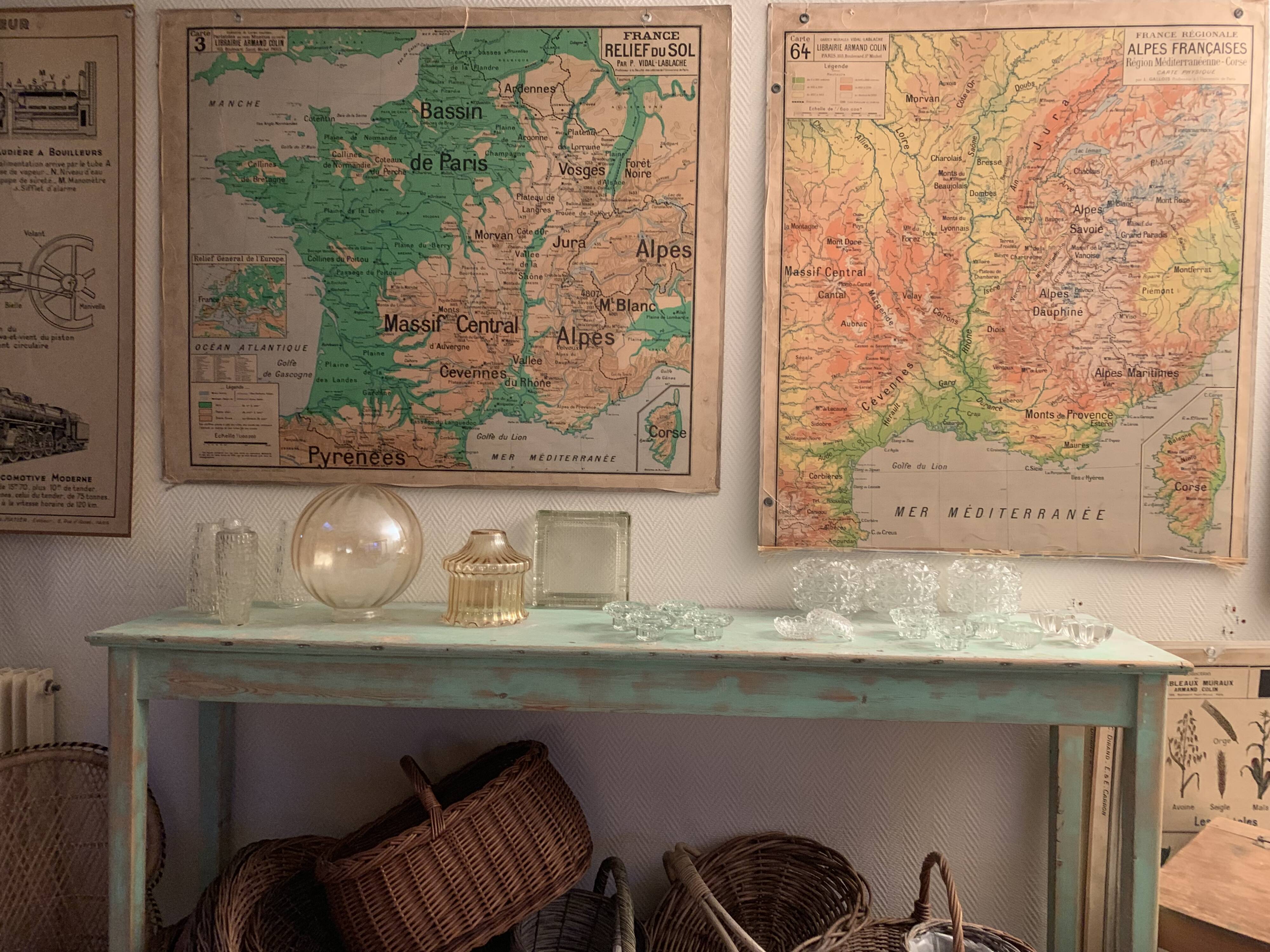 Map France reliefs du sol