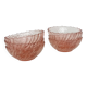 6 pink glass bowls rosaline collection