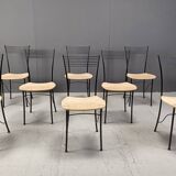 Vintage black metal and wicker italian bistro chairs.  Beautiful, elegant i