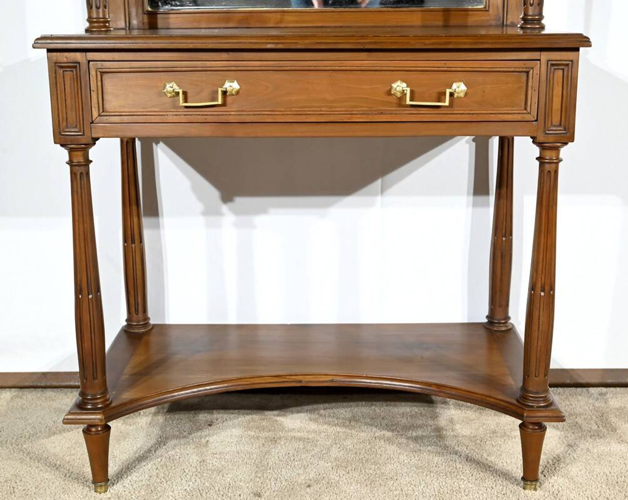 Table console en merisier, style Louis XVI, fin XIXème