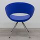 Sesta Smile armchair in Blue imitation leather