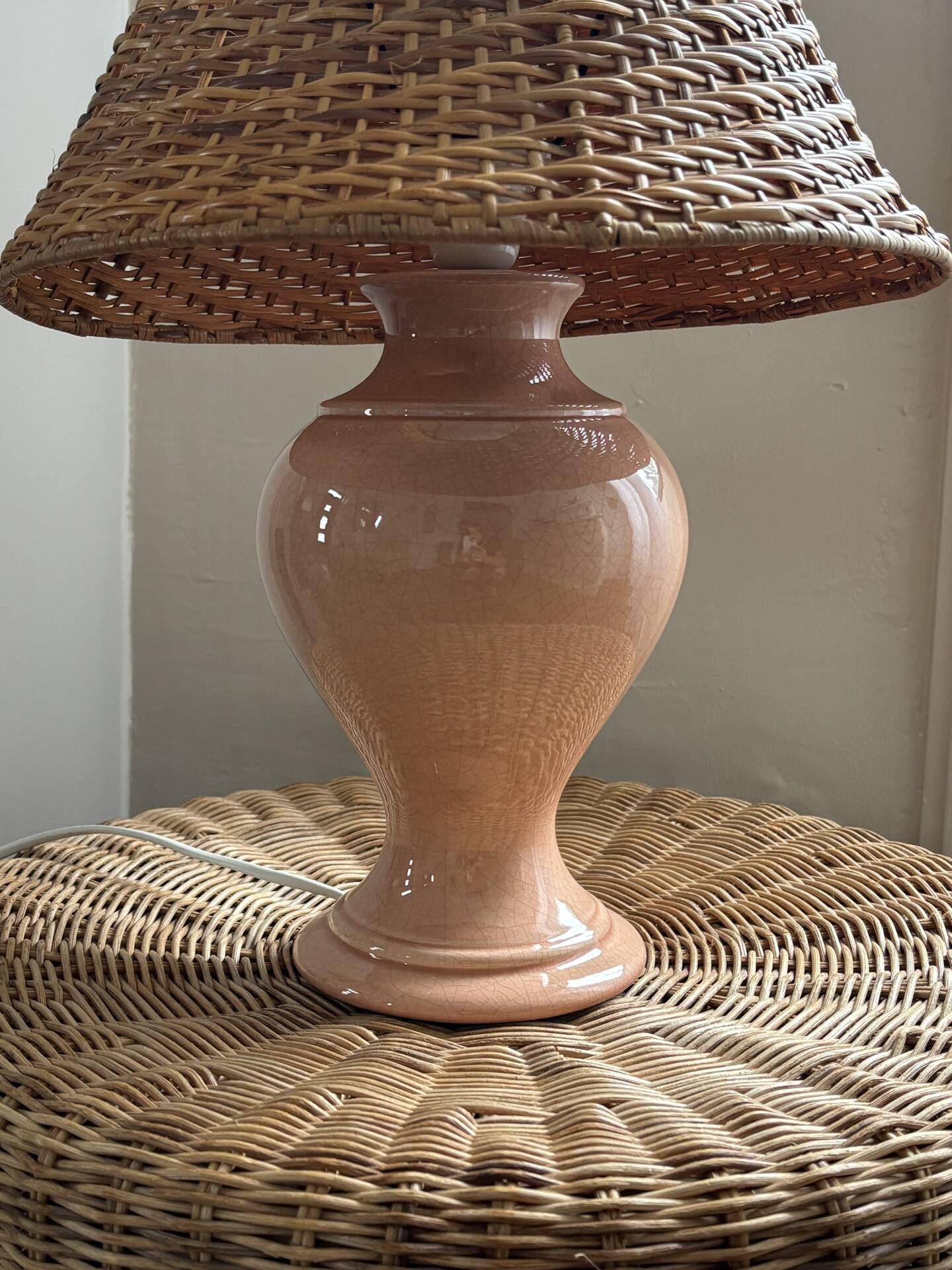 Cracked ceramic lamp - French manufacture