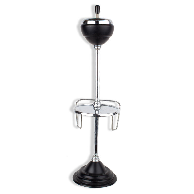 Vintage standing ashtray  with magazine rack and tablet