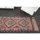 1970s Turkish Oushak Handmade Wool Cotton Orange Runner Rug 84x308