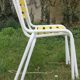 garden or terrace table and 4 painted metal chairs