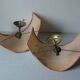Pair of fabric wall lights