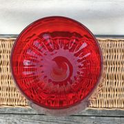 Vase rouge vintage Italy 1970
