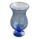 Blue blown glass tealight holder, Biot glassworks, collector's item