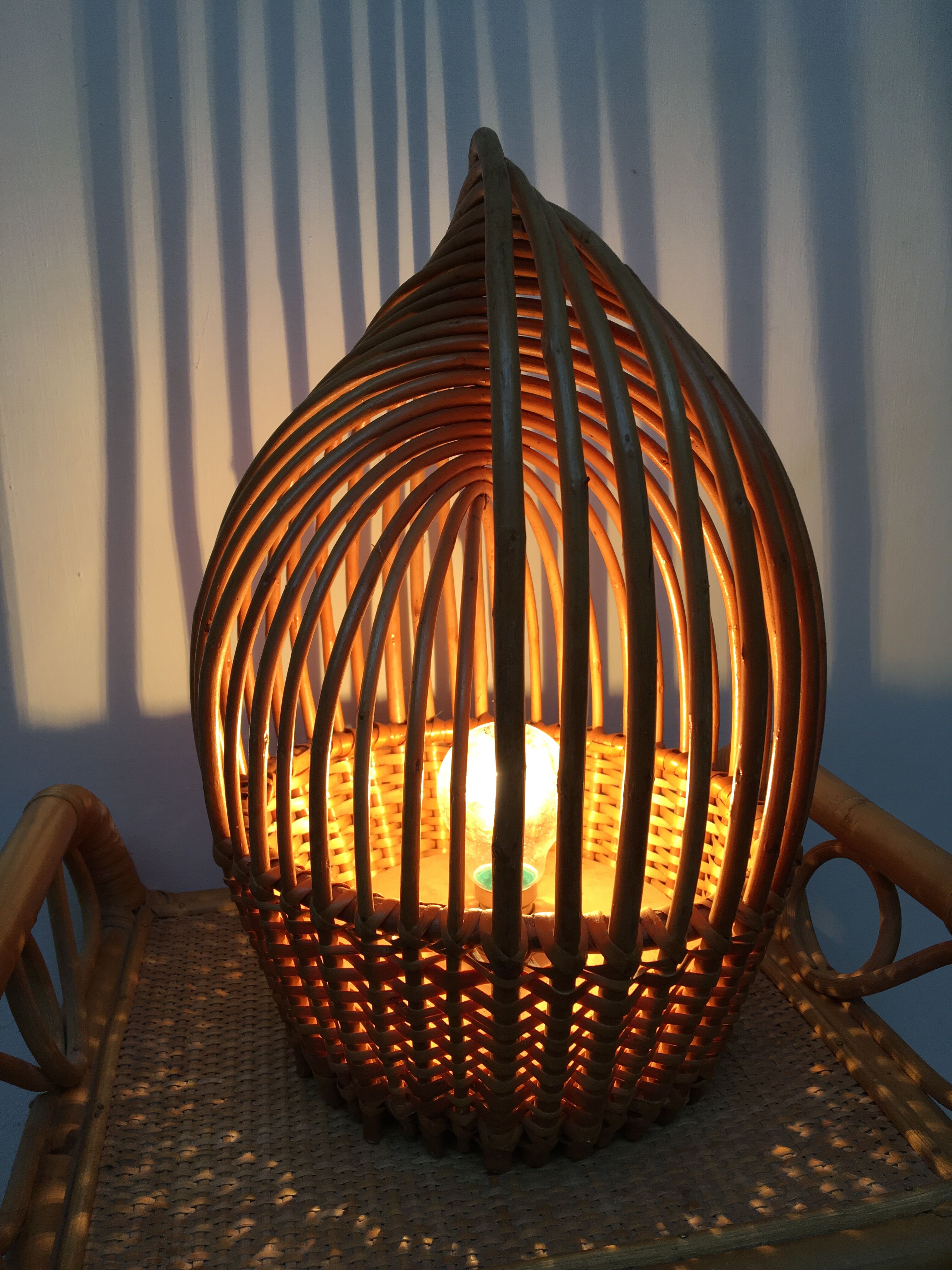 Vintage rattan lamp
