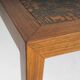 Table basse en teck et cuivre de style mid-century moderne par Severin Hansen