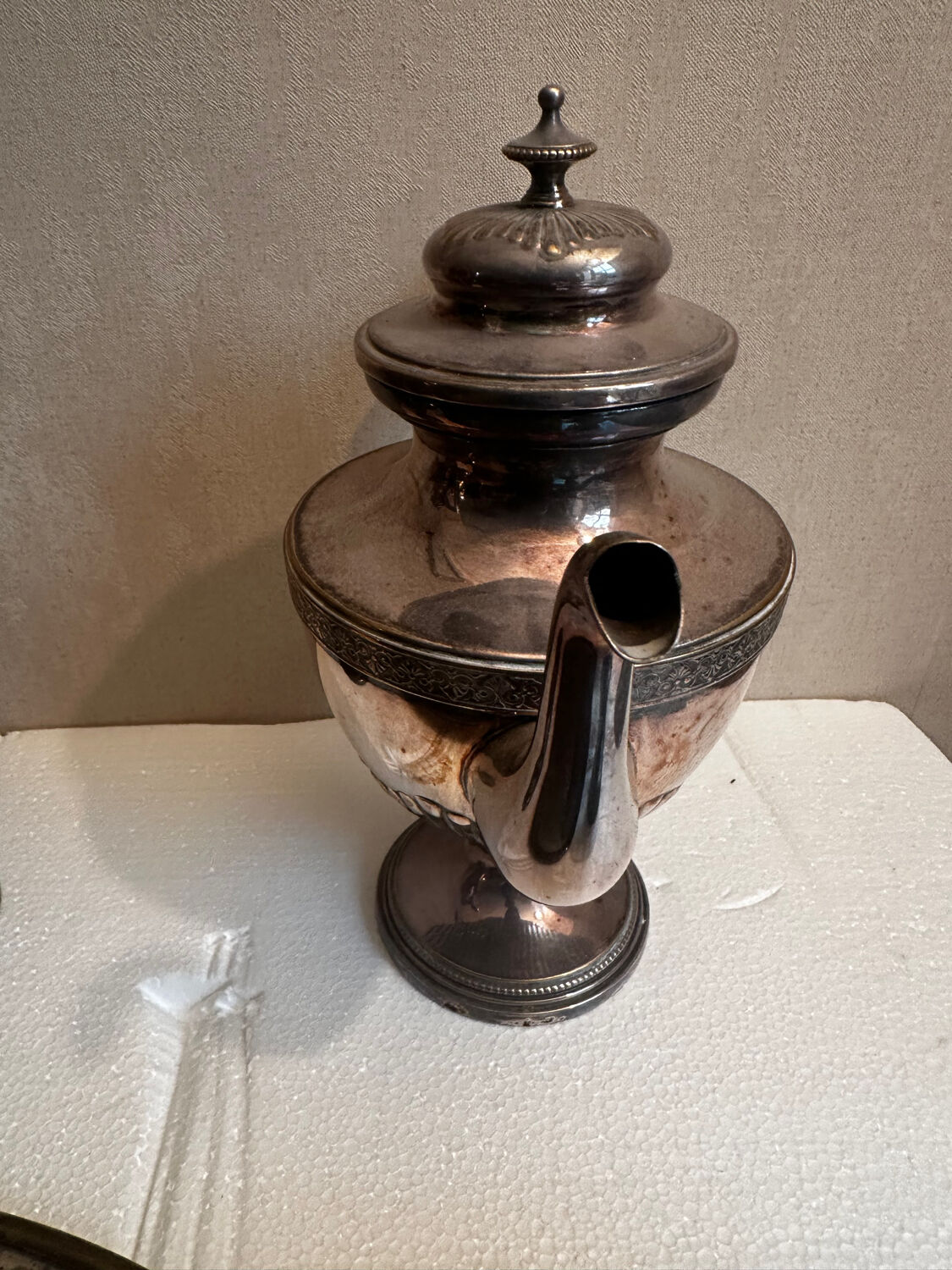 WMF antique silver-plated tea and coffee service AS Alpacca + tray – deb