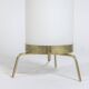 Lamp in white opaline and golden brass, 1970s