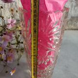 Four bohemian crystal vases