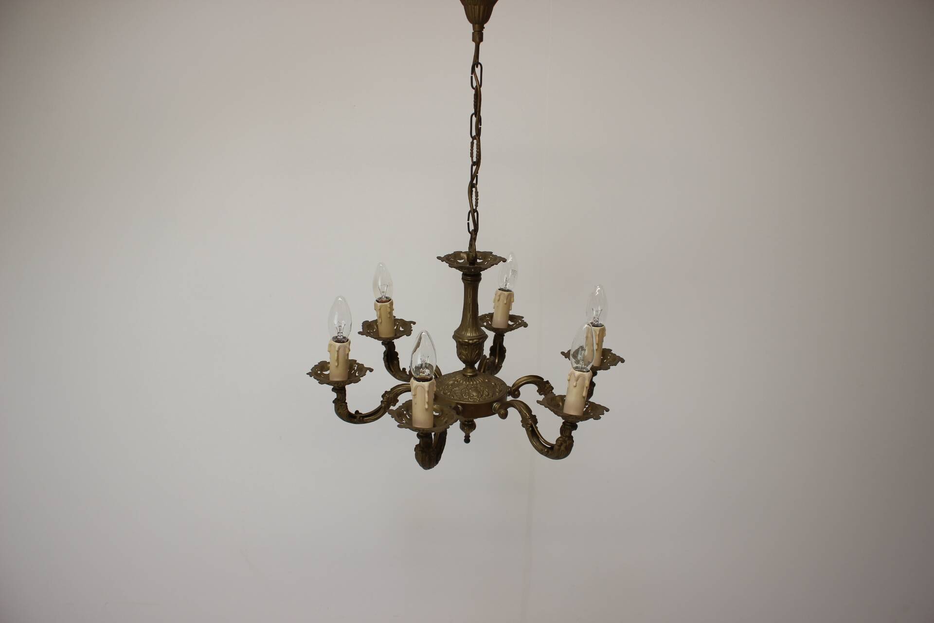 1930s Large Art Deco Candlestick, Czechoslovakia