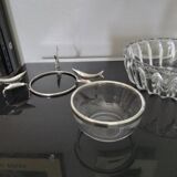 Serving dish in crystal for caviar