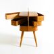Beautiful original Mid Century teak sewing box with hinged compartments