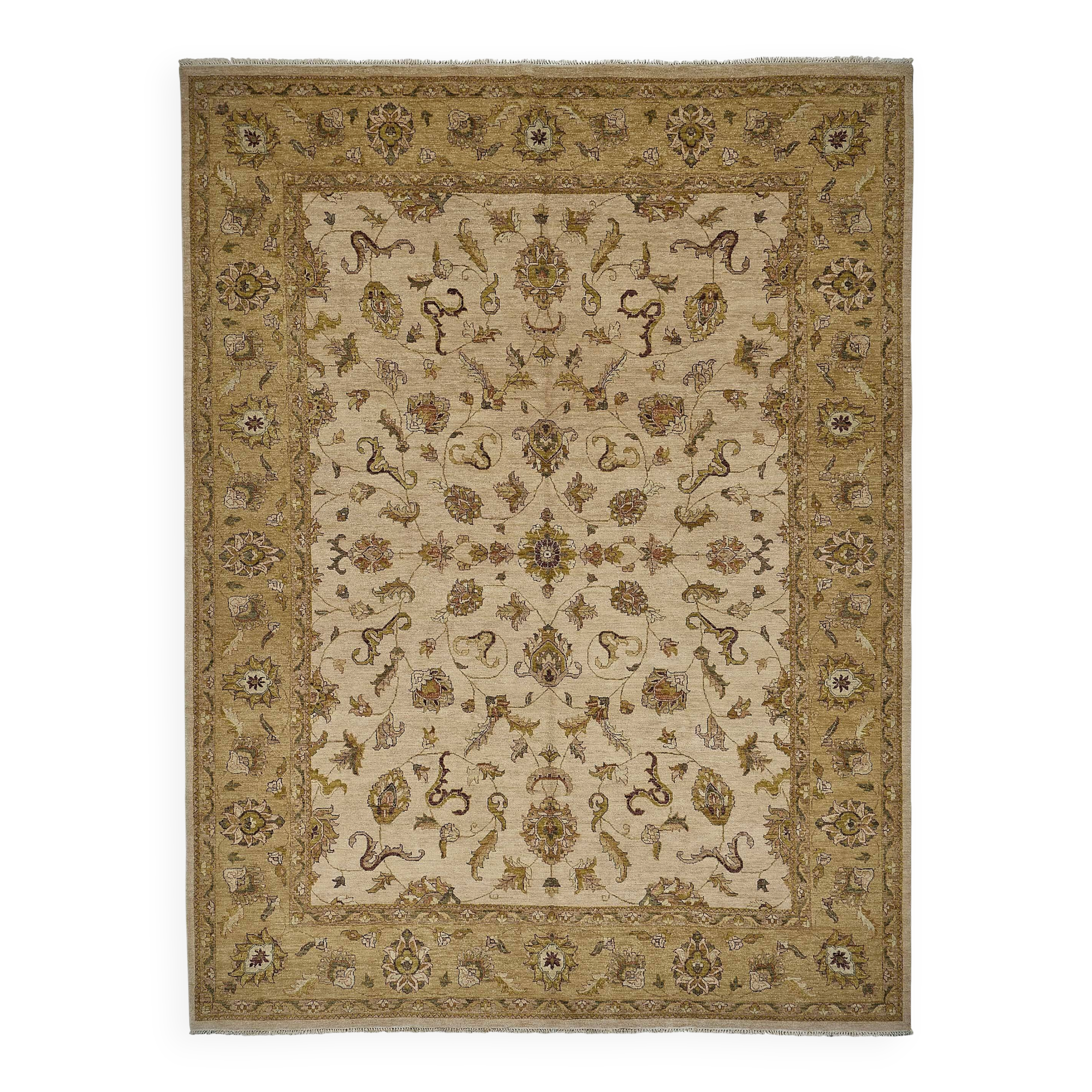 Turkish Handknotted Wool Oushak Rug 275 cm x 366 cm