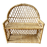 Small rattan and wicker shelf