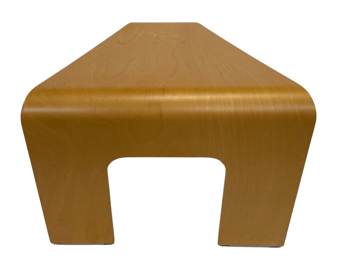 Table d’angle en bois courbé moderne du milieu du siècle années 1970