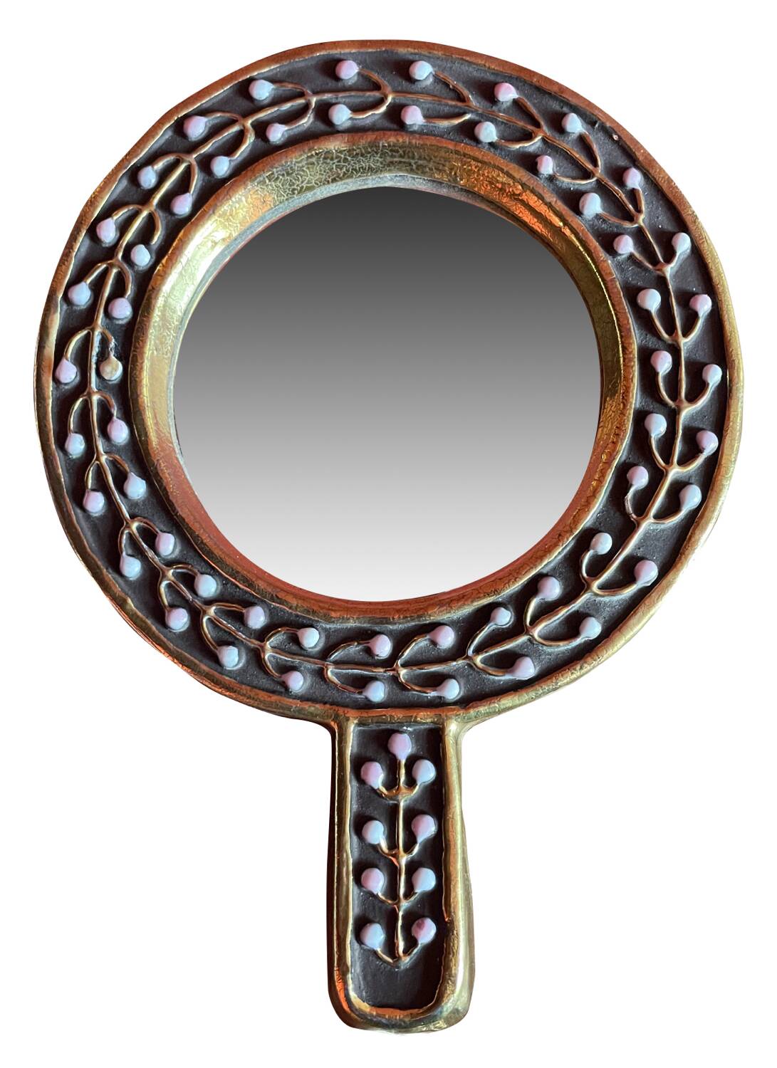 Mithé Espelt polychrome ceramic mirror