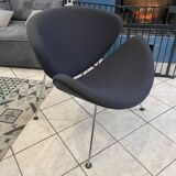 Orange slice armchair 437 by pierre paulin for artifort, grey, 1980.