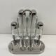 Alessi – 5070 – Ettore Sottsass – Condiment set – Stainless steel & glass