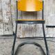 Antique Chair SOUVIGNET Model ELODIE Grey Metal & Wood Made In France