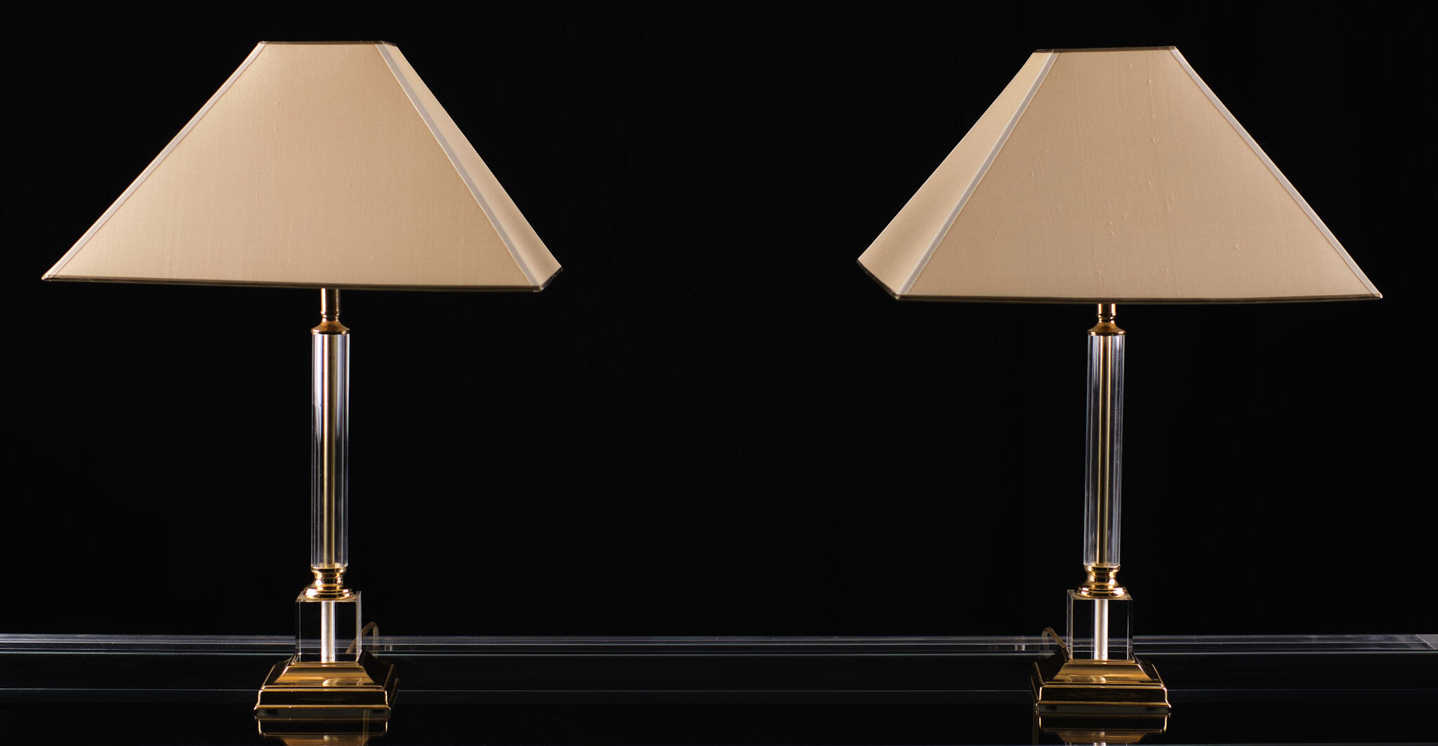 Kullmann table lamps hollywood regency Germany 1970s