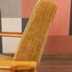 Scandinavian armchair golden velvet design by H.Lis