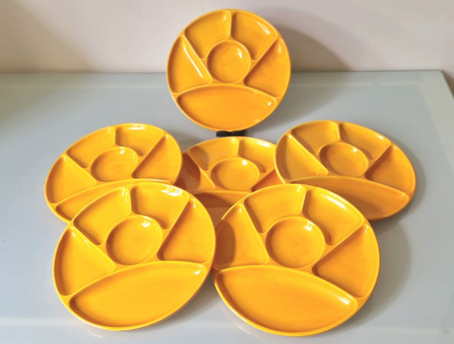Fondue set in Gien earthenware