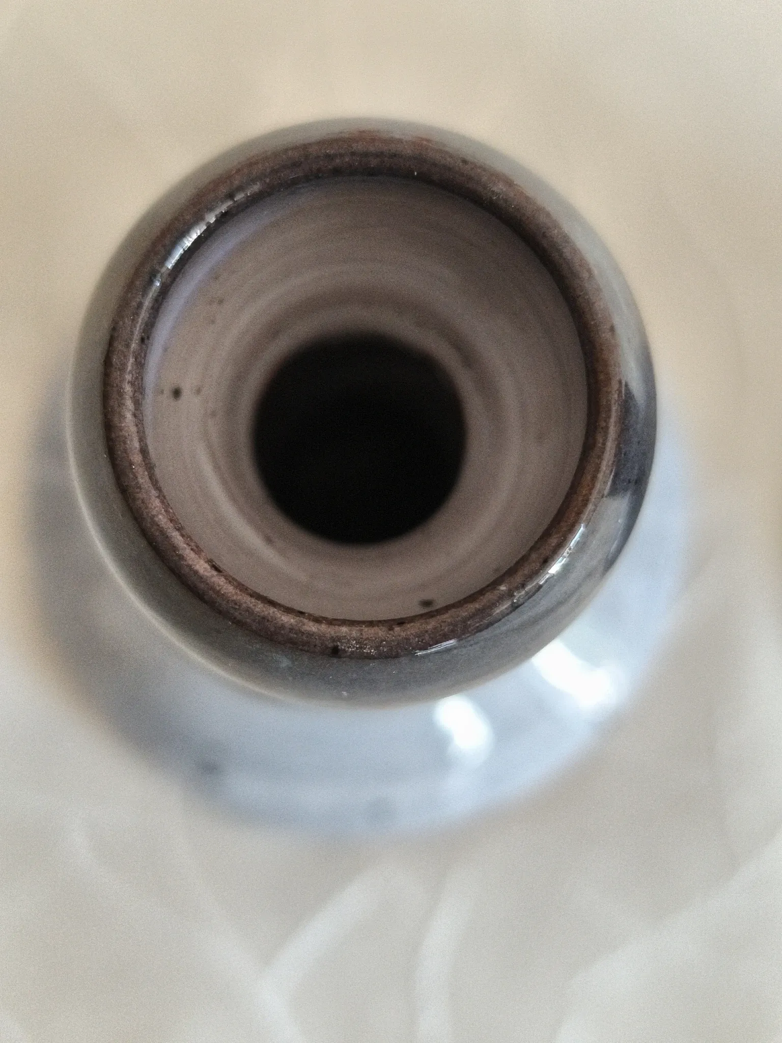 Pair of handcrafted glazed stoneware candle holders