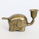 Vintage brass elephant figurine candle holder Haku mid-century