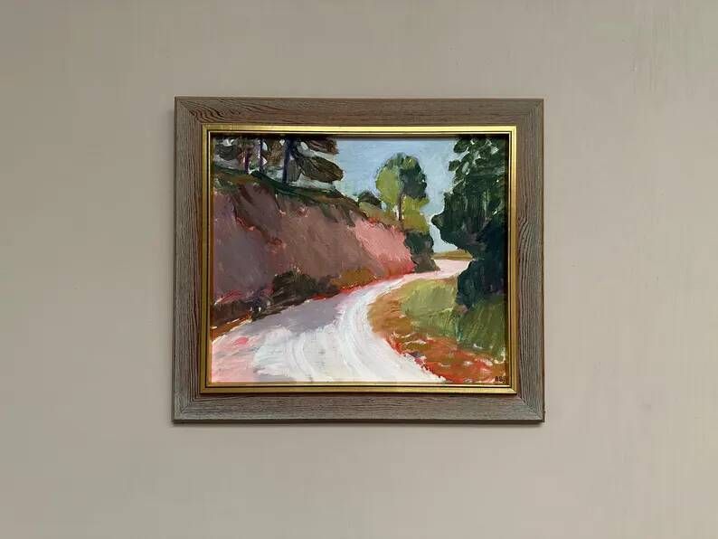 Original Danish Oil on Canvas – “Varm dag, Frankrike”  by Bente Bjerregaard