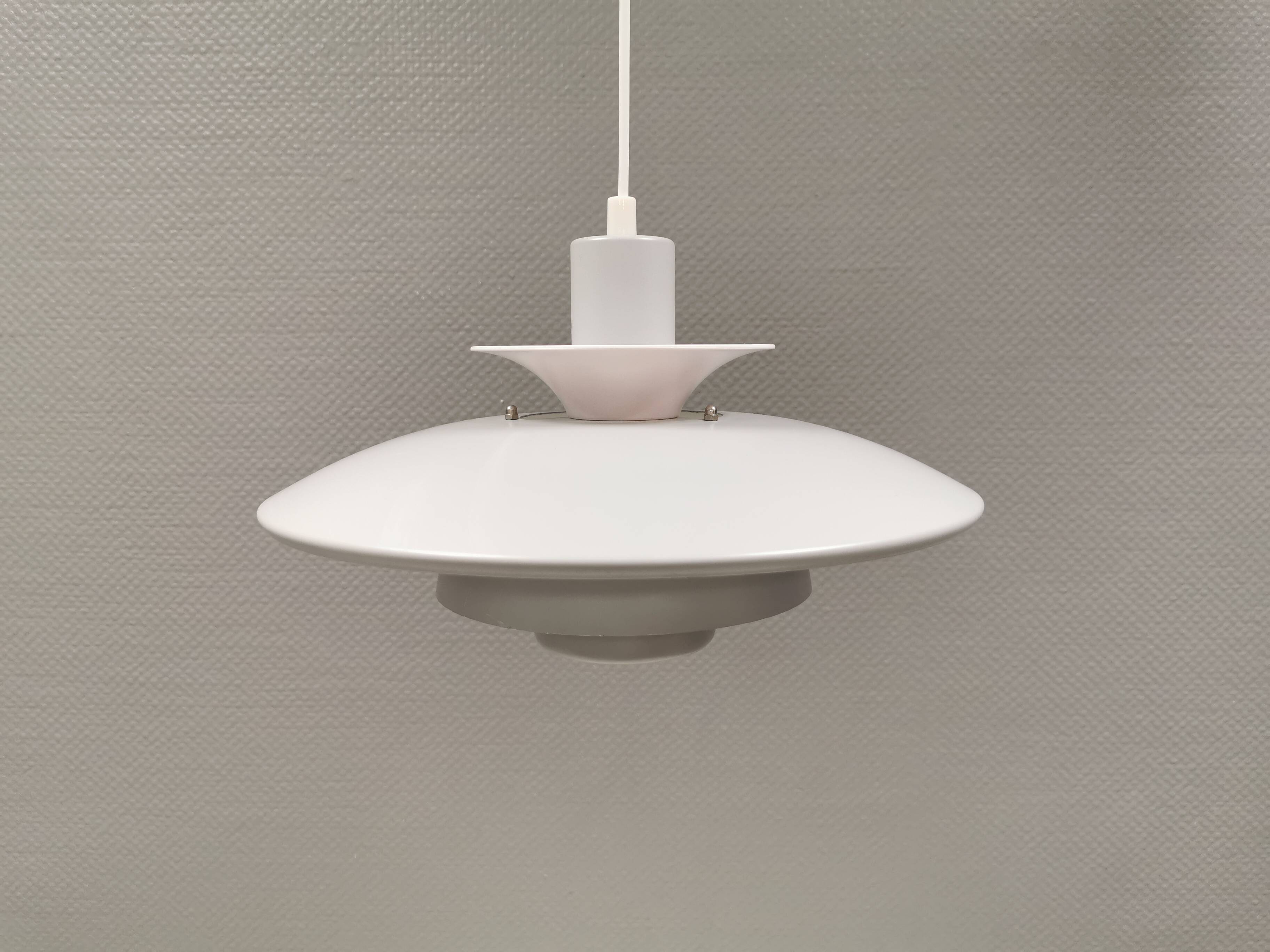 Classic Danish hanging lamp with multiple layers of shades by Lyskaer 1980s