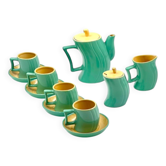 Service à café/thé Memphis Naj Oleari des années 1980 – Design Iosa Ghini, neuf dans sa boîte