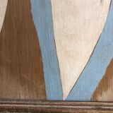 Abstract painting on wood panel