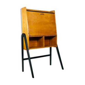 Vintage secretary with compass foot, France 1950's