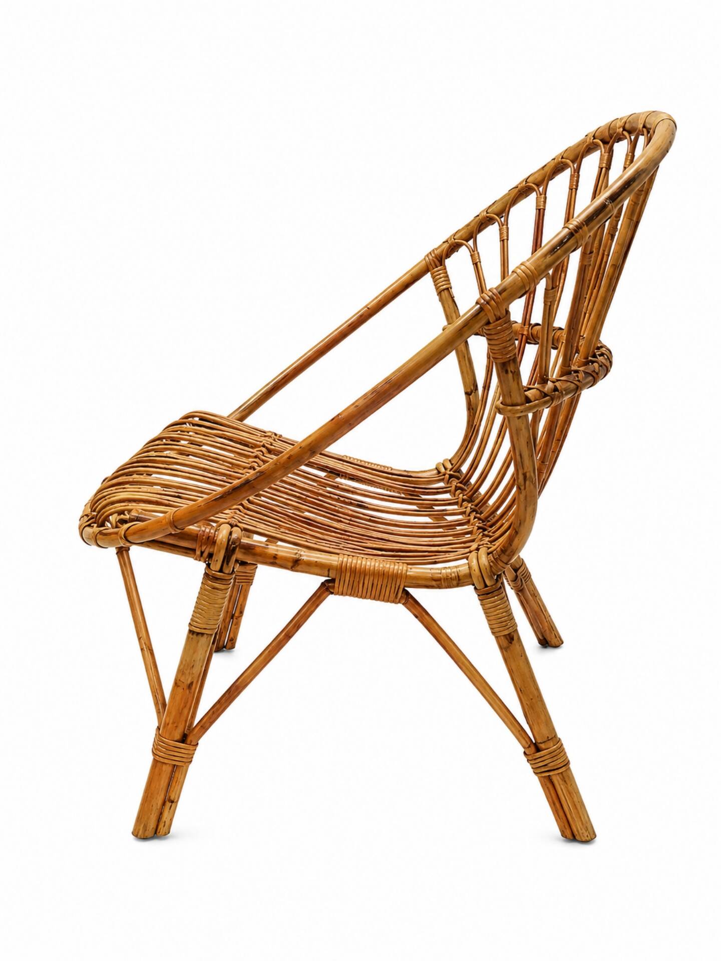 Vintage rattan armchair