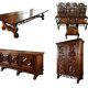 Ltee laval - long buffet de 2,5 m en bois massif sculpté - très bon état
