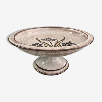 Hand-painted enamelled ceramic composite dish