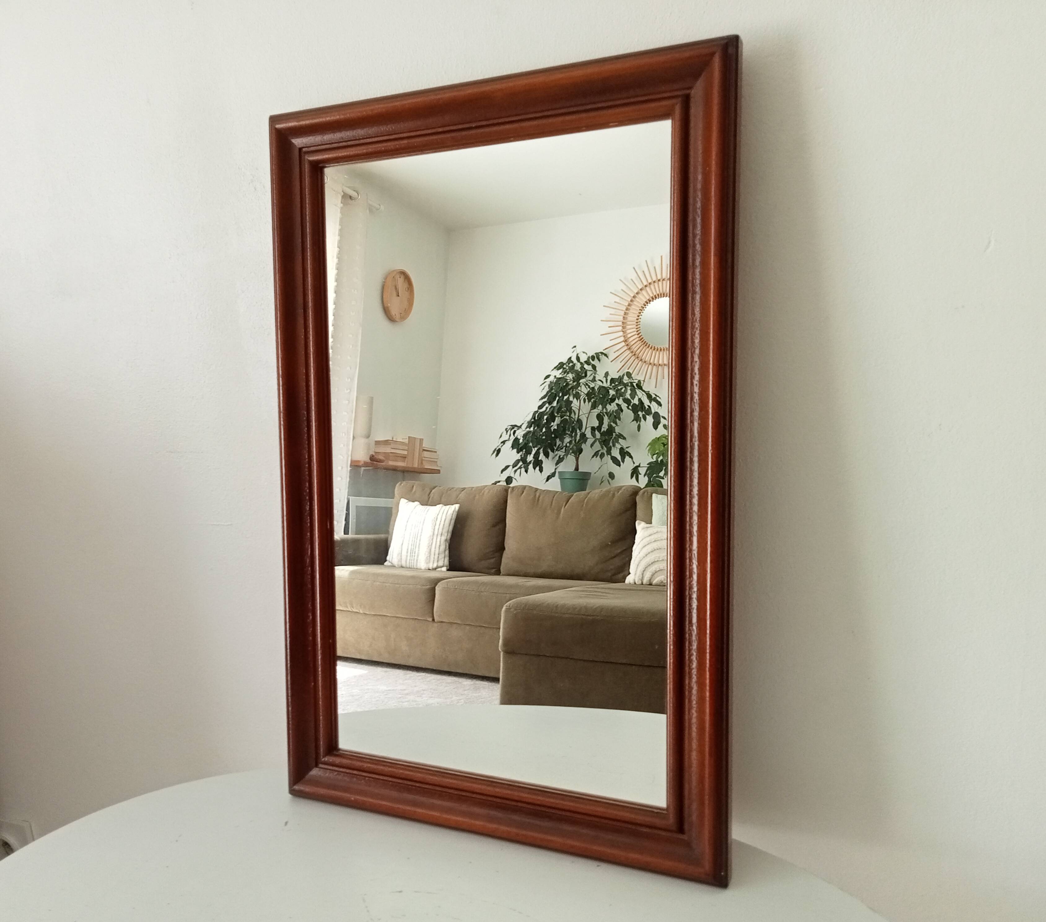 Vintage rectangular mirror from the 70s/80s.