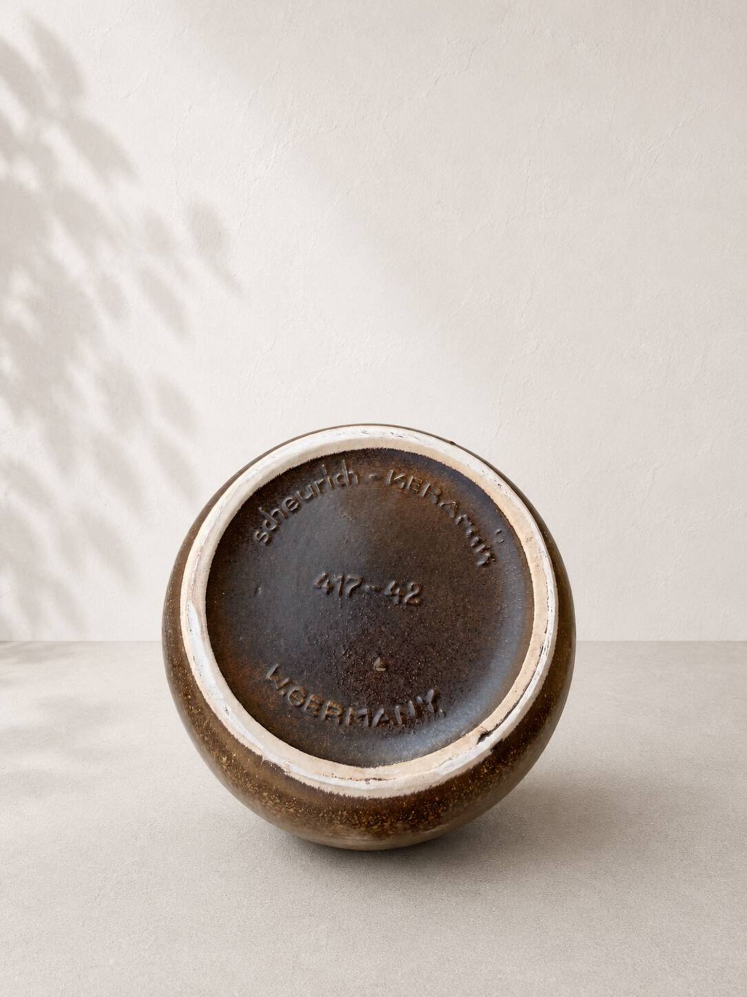Vase West Germany en grès émaillé — Scheurich Keramik modèle 417-42